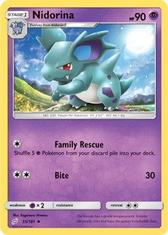 Nidorina 55/181 Pokémon card from Team Up for sale at best price