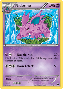 Nidorino 44/116 Pokémon card from Plasma Freeze for sale at best price
