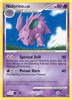 Nidorino 57/132 Pokémon card from Secret Wonders for sale at best price