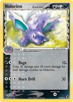 Carte Pokémon Nidorino 35/101 de la série Ex Île des Dragons en vente au meilleur prix