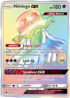 Nihilego GX 114/111 Pokémon card from Crimson Invasion for sale at best price