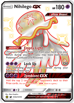 Nihilego GX - 103/111 Crimson Invasion FULL ART Pokemon Card