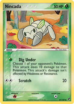 Carte Pokémon Commune Ningale 67/107 de la série Ex Deoxys