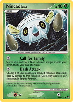 Common Pokémon card Nincada 117/147 from Supreme Victors expansion