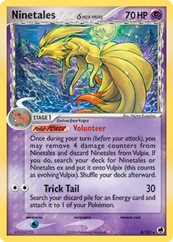 Ninetales 8/101 Pokémon card from Ex Dragon Frontiers for sale at best price