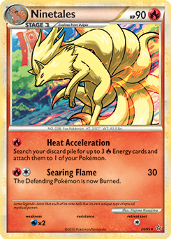 Rare Pokémon card Ninetales 20/95 from Unleashed expansion
