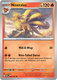 Ninetales 29/197 Pokémon card from Obsidian Flames for sale at best price