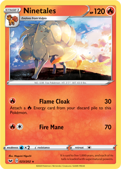Ninetales 23/202 Pokémon card from Sword & Shield for sale at best price