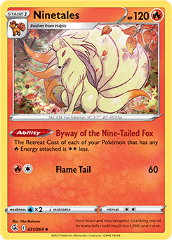 Ninetales 31/264 Pokémon card from Fusion Strike for sale at best price