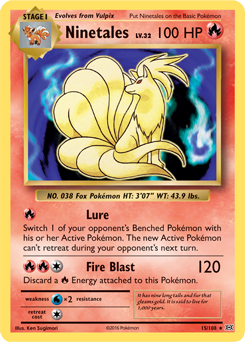 Ninetales 15/108 Pokémon card from Evolutions for sale at best price
