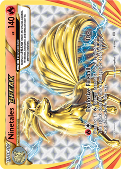 Turbo Pokémon card Ninetales BREAK 16/108 from Evolutions expansion