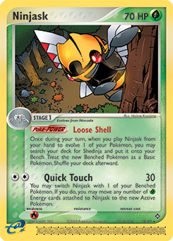 Carte Pokémon Rare Ninjask 18/97 de la série Ex Dragon