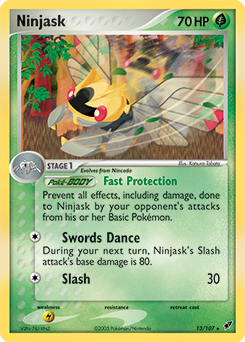 Carte Pokémon Ninjask 13/107 de la série Ex Deoxys en vente au meilleur prix