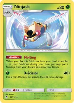 Ninjask 30/214 Pokémon card from Lost Thunder for sale at best price