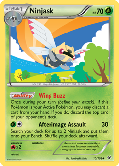 Ninjask 10/108 Pokémon card from Roaring Skies for sale at best price