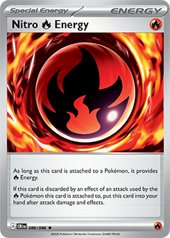Rare Pokémon card Nitro Fire Energy 86/86 from Chaos Rising expansion