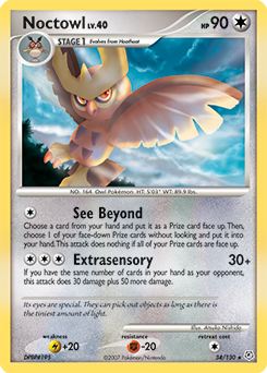 Noctowl 34/130 Pokémon card from Diamond & Pearl for sale at best price