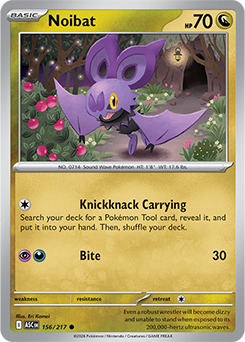 Carte Pokémon Communes Sonistrelle 156/217 de la série Héros Transcendants