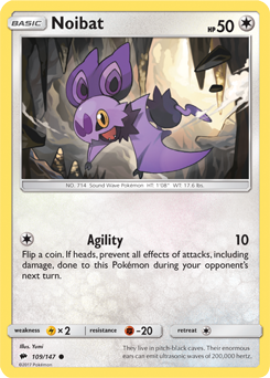 Noibat 109/147 Pokémon card from Burning Shadows for sale at best price