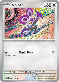 Common Pokémon card Noibat 127/159 from Journey Together expansion