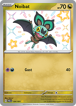 Noibat 194/91 Pokémon card from Paldean fates for sale at best price