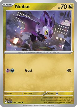 Noibat 68/91 Pokémon card from Paldean fates for sale at best price