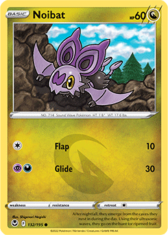 Noibat 132/195 Pokémon card from Silver Tempest for sale at best price