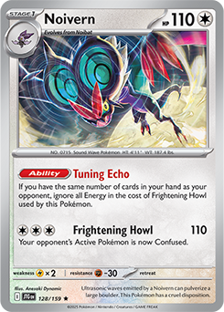 Rare Pokémon card Noivern 128/159 from Journey Together expansion