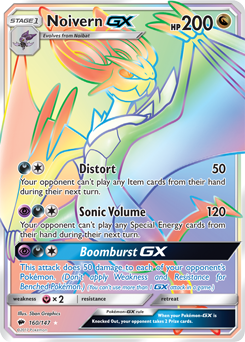 Noivern GX 160/147 Pokémon card from Burning Shadows for sale at best price