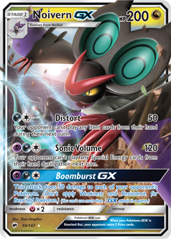 Noivern GX 99/147 Pokémon card from Burning Shadows for sale at best price