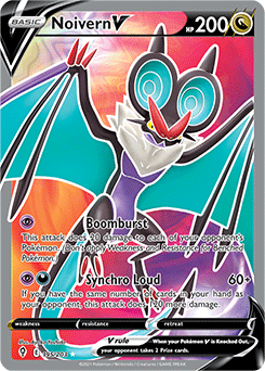 Full Art V Pokémon card Noivern V 195/203 from Evolving Skies expansion