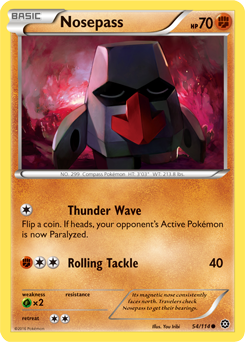 Nosepass 54/114 Pokémon card from Steam Siege for sale at best price