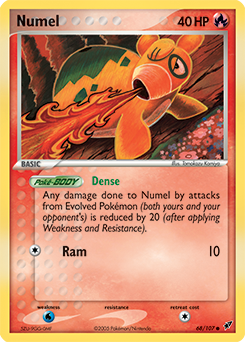 Numel 68/107 Pokémon card from Ex Deoxys for sale at best price