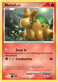 Uncommon Pokémon card Numel 74/147 from Supreme Victors expansion