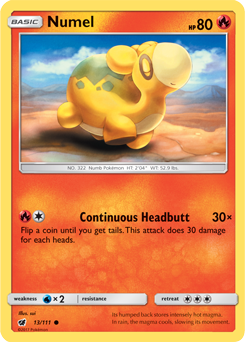 Numel 13/111 Pokémon card from Crimson Invasion for sale at best price