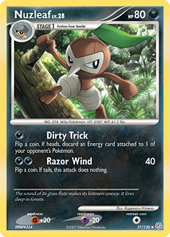 Nuzleaf 57/130 Pokémon card from Diamond & Pearl for sale at best price
