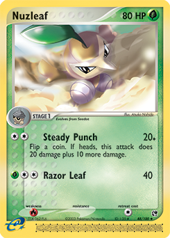Nuzleaf 48/100 Pokémon card from Ex Sandstorm for sale at best price