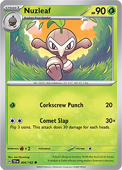 Nuzleaf 4/162 Pokémon card from Temporal Forces for sale at best price