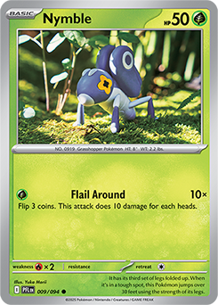Common Pokémon card Nymble 9/94 from Phantasmal Flames expansion