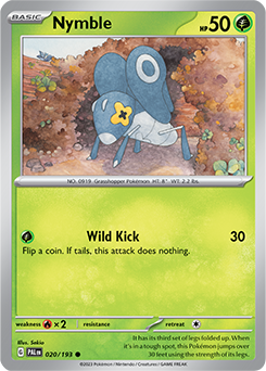 Nymble 020/193 Pokémon card from Paldea Evolved for sale at best price