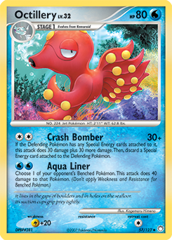 Uncommon Pokémon card Octillery 57/123 from Mysterious Treasures expansion