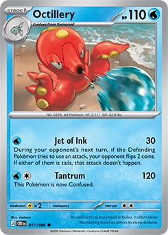 Carte Pokémon Communes Octillery 17/86 de la série Chaos Ascendant