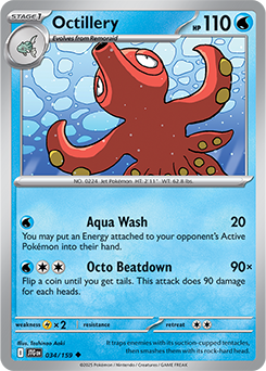Uncommon Pokémon card Octillery 34/159 from Journey Together expansion