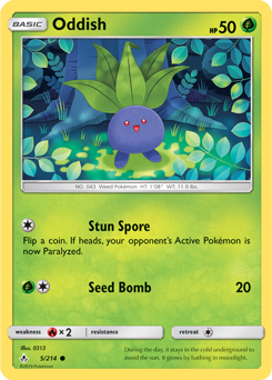 Oddish 5/214 Pokémon card from Unbroken Bonds for sale at best price