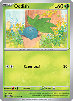 Oddish 43/165 Pokémon card from 151 for sale at best price