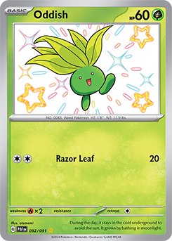 Oddish 92/91 Pokémon card from Paldean fates for sale at best price