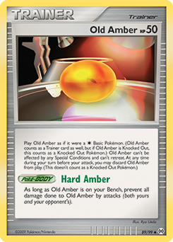 Old Amber 89/99 Pokémon card from Arceus for sale at best price
