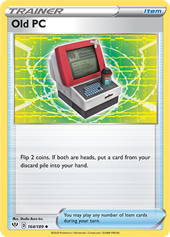 Uncommon Pokémon card Old PC 164/189 from Darkness Ablaze expansion
