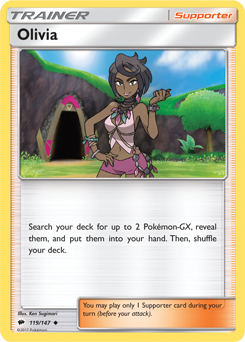 Olivia 119/147 Pokémon card from Burning Shadows for sale at best price