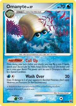 Omanyte 69/100 Pokémon card from Majestic Dawn for sale at best price